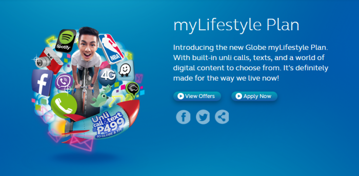 Globe Telecom's myLifestyle Plan 2015